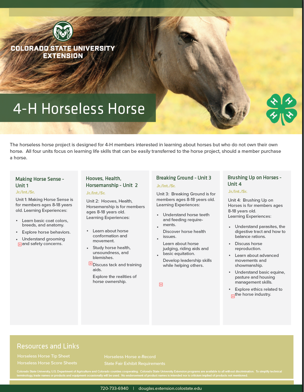 Horse Project Douglas County Extension