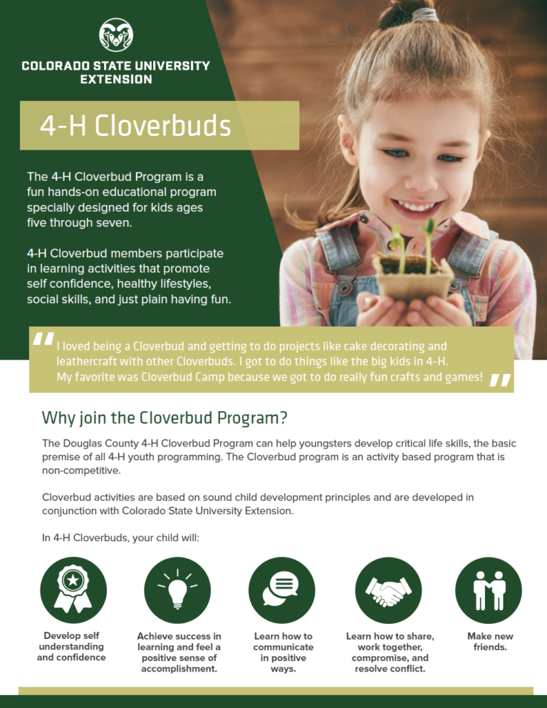 Cloverbud Program Douglas County Extension